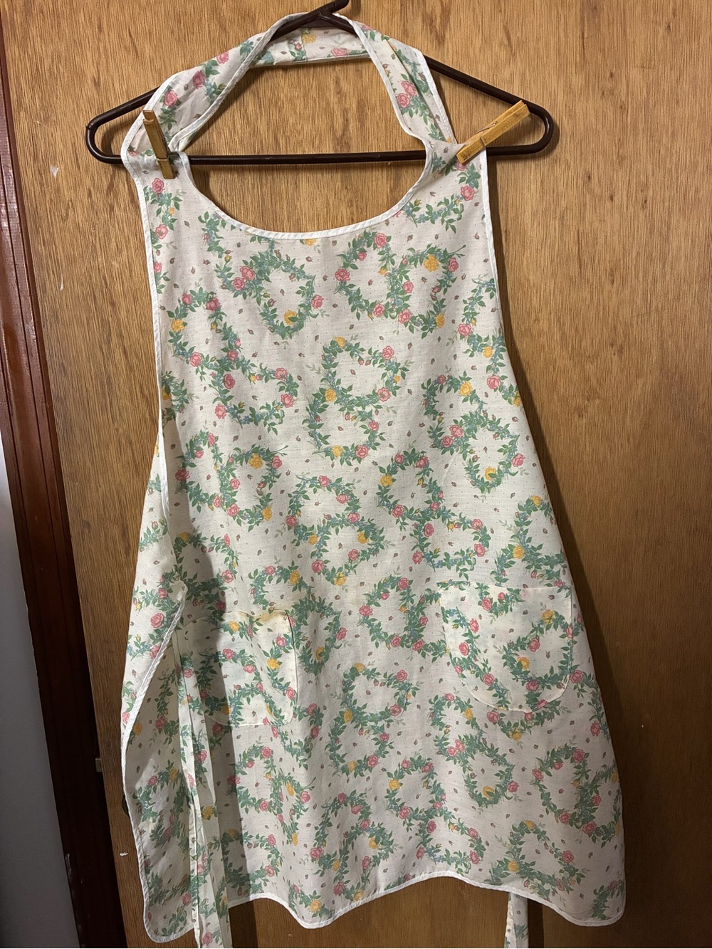 Floral Cream Halter Apron Top